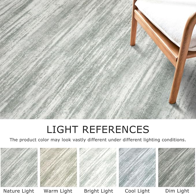 KOZYFLY Modern Abstract 3x5 Area Rug Washable Bedroom Rug Grey Green, Large Throw Entry Mat Non-Slip Stain Resistant Carpet Dining Room Rug with Soft Low Pile for Living Room Kitchen Bath Office