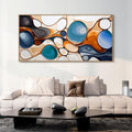 yiijeah Large Wall Art for Living Room - 24x48 Inches Modern Abstract Canvas Painting Framed Picture Colorful Artwork for Bedroom Office Dinning Room