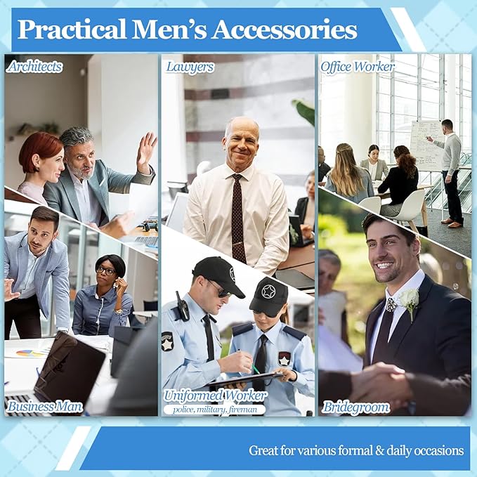 STAY GENT Y-Style Shirt Stays For Men with Non-Slip Locking Clamps and Adjustable Elastic Straps