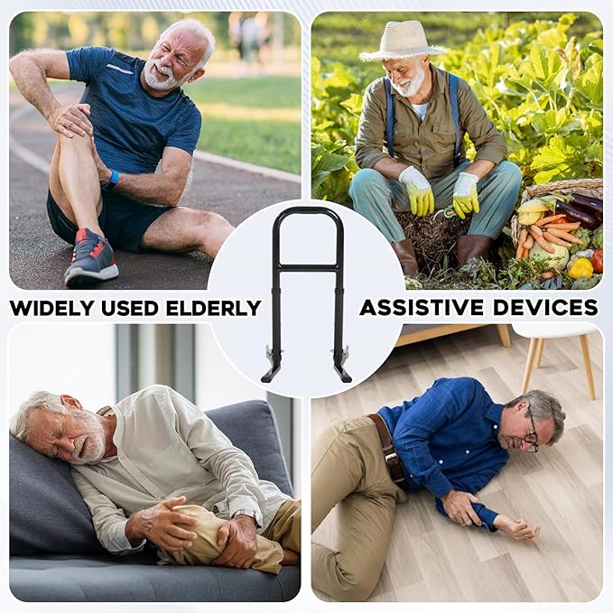 Standing Assist Aid for Elderly from Floor, 4 Levels Height Adjustable Lightweight Aluminum Alloy Mobile Daily Living Support Tool for Old People, Pregnant, Patients
