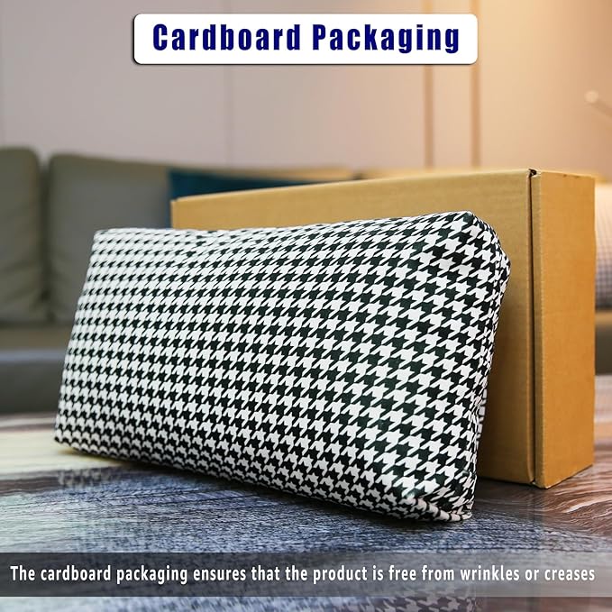 Non-Slip Head Pillow for Recliners - Neck Support Cushion with Velvet Cover for Pain Relief at Home, Office and Travel (Houndstooth)
