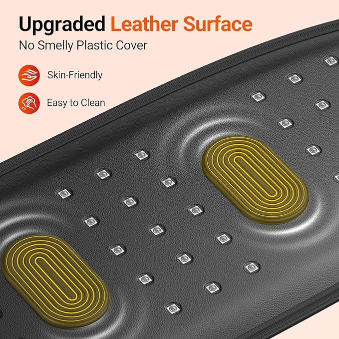 Comfytemp Red Light Therapy Massage Belt with Vibration Cordless, FSA Eligible HSA Near Infrared Lower Back Massager for Waist Belly, Gifts for Women Men Mom Dad Chritmas Birthday, 660nm & 850nm