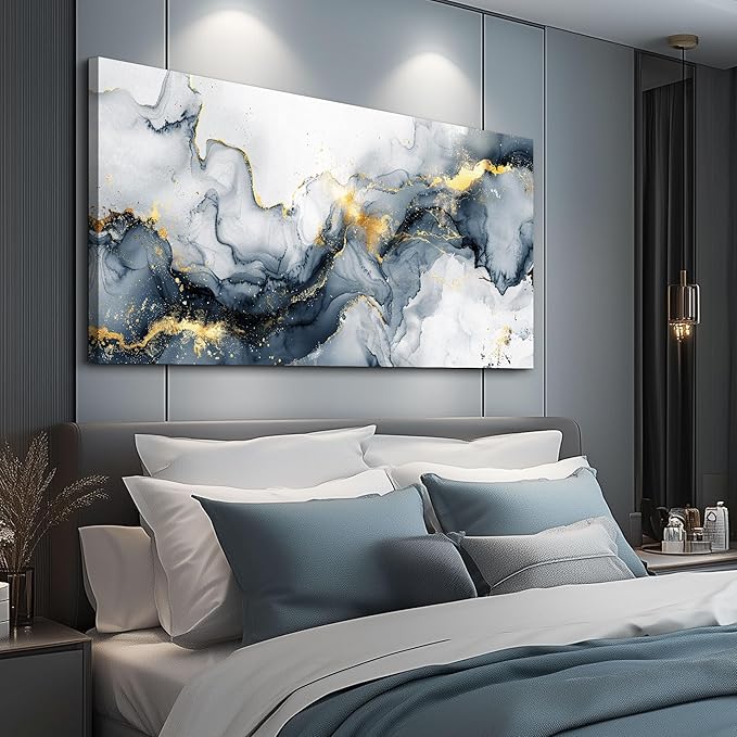 KELIYUAN Canvas Wall Art Large Wall Decor For Living Room For Bedroom Office Decorations Minimalism Ink Paintings Abstract Wall Pictures Artwork Ready to Hang Modern Decor Hotel Mural 24"x48"