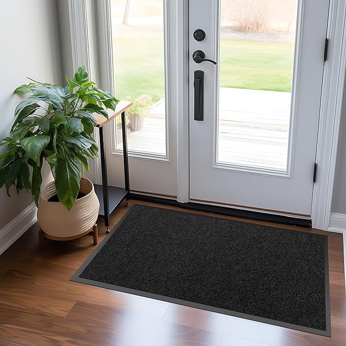 Custom Size Extra Large Front Door Mat, 4FT x 35FT Indoor Outdoor Entrance Commercial Floor Mat, Heavy Duty Dirt Trapper Doormat for Entryway Welcome Mat, Low Profile, Non-Slip, Waterproof