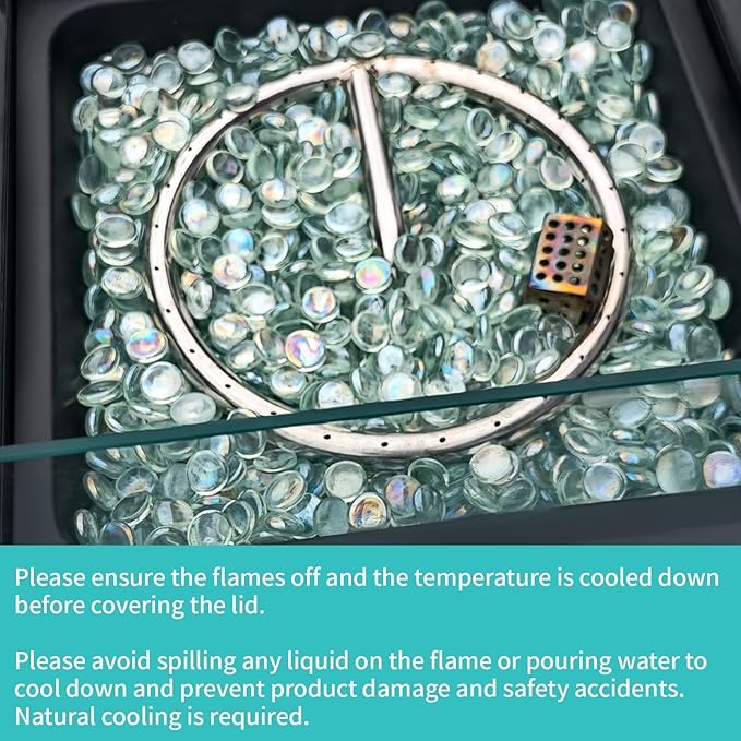 28" Square Fire Pit Table, Outdoor Propane Gas Firepit with Lid & Glass Wind Guard, 50,000 BTU, CSA Listed, Black Wicker Rattan for Patio, Garden, Backyard, Deck