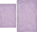 BOANKODU Bathroom Rugs Sets 2 Piece, Extra Soft Chenille Bath Mat Absorbent Bathroom Rug, Bathroom Mat with Sturdy PVC Non-Slip Bottom, Machine Washable Bath Rugs (Lavender)