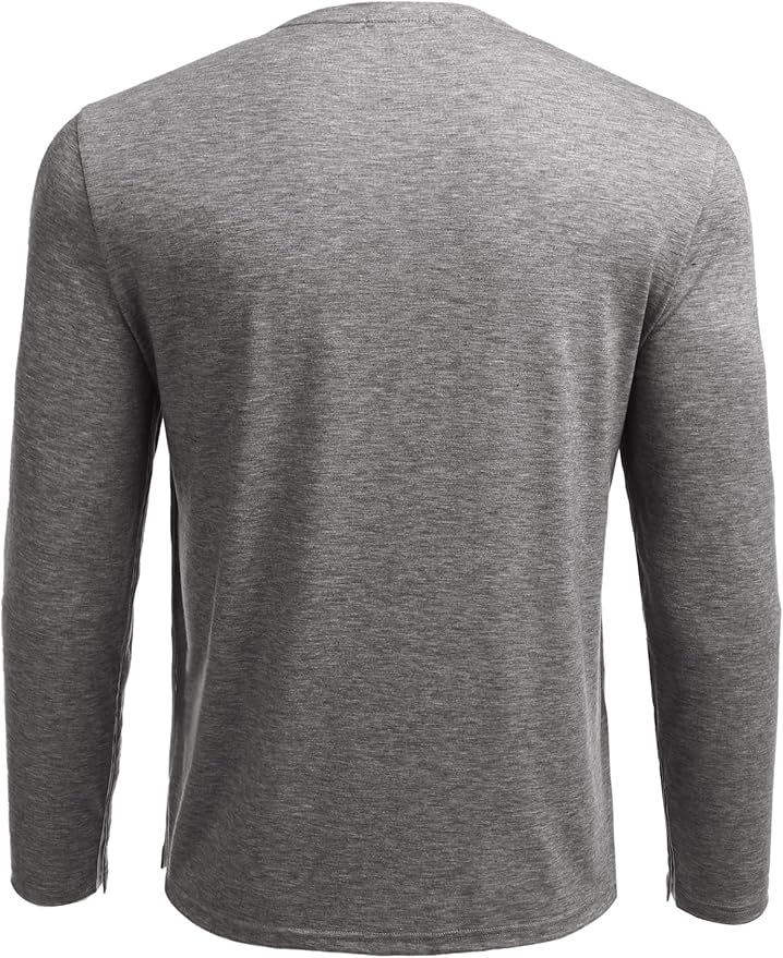 Deyeek Men's Post Shoulder Surgery Recovery Shirts Full Tear Away Long Sleeve Snap Chemo Port Access Shirt