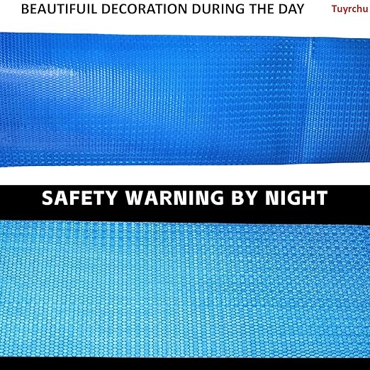 Industrial Reflective Tape Blue 8 inch Wide, Outdoor Waterproof Hazard Conspicuity Safety Warning Marking Tape (10 feet)