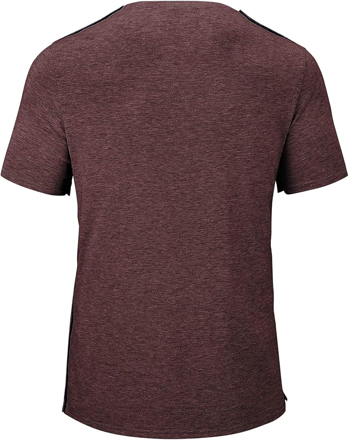 Men's Post Shoulder Surgery Recovery Shirts Tear Away Short Sleeve Full Open Side Snap Dialysis Chemo Clothing
