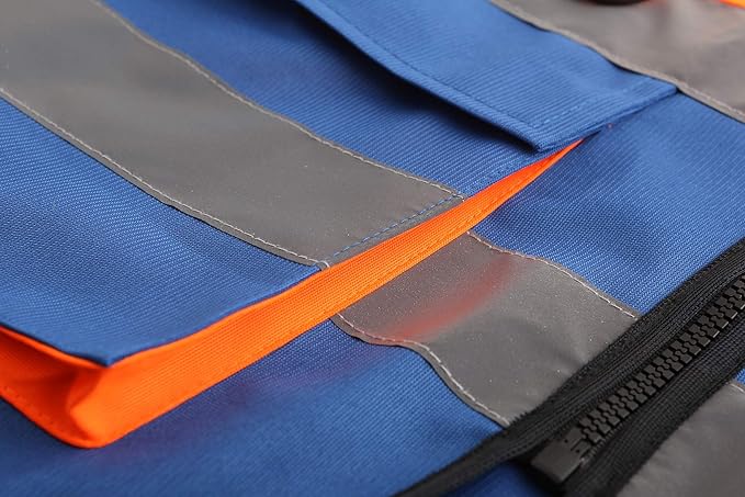 A-SAFETY Orange blue High Visibility Safety Vests Orange&Blue Color Mixed, XXL