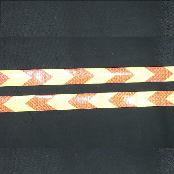 Reflective Tape Outdoor Waterproof 1 inch X 166 feet, High Visibility Hazard Conspicuity Warning Safety Industrial Marking Tape