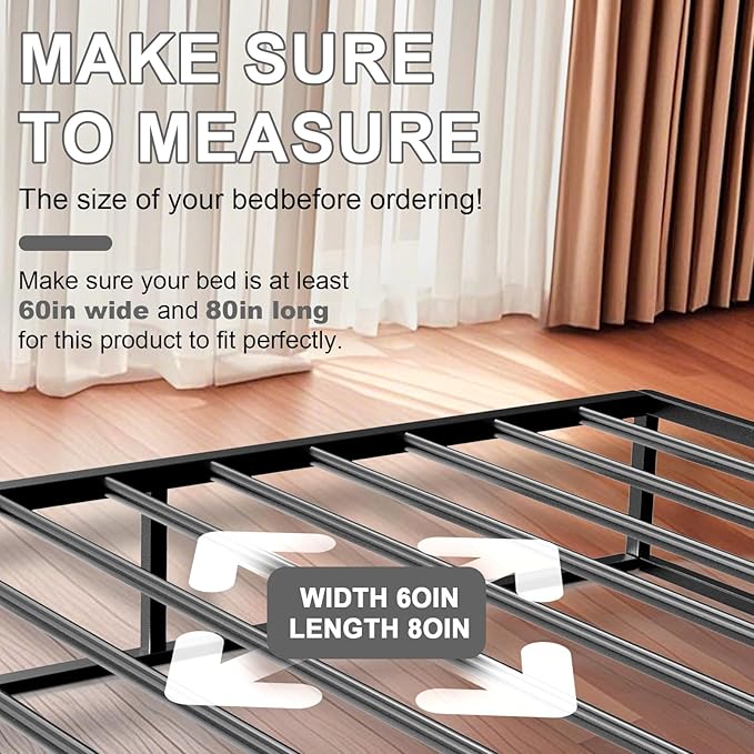 Imperius Folding Spring Box, 10MM, Bed Support Flat Noodles, King Size 76x80'' ﻿ ﻿Light and Thin, Breathable, Noise Minimizing,Moisture Resistant Bunkieboards
