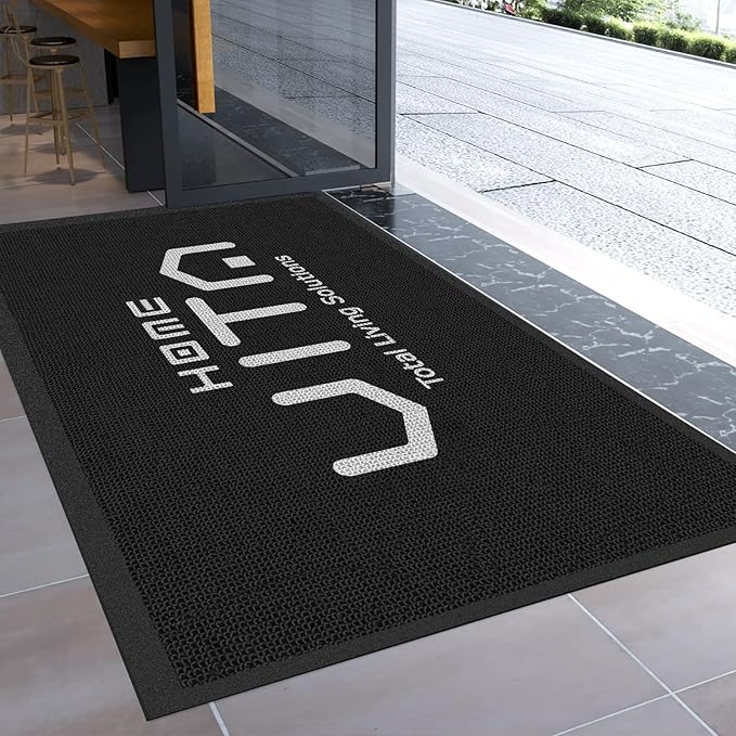 Custom Personalized Commercial Floor Mat with Any Logo Size Color Entryway Welcome Doormat Entrance Carpet for Business Home Indoor/Outdoor Non-Slip Durable Wear Resistance