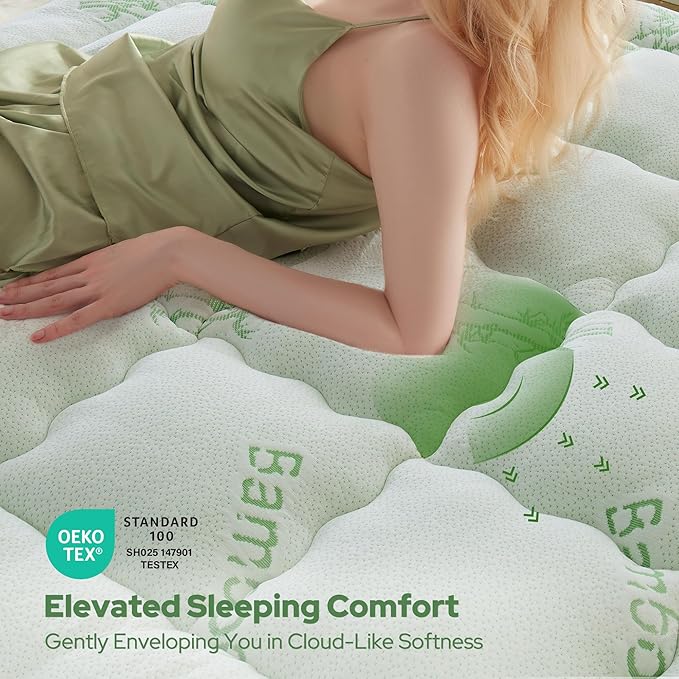 BEDLORE California King Mattress Topper Viscose Derived from Bamboo, Thick Pillow Top Mattress Pad with Stretchable Pockets for 6"-18" Mattress, Soft Mattress Topper for Back Pain Relief
