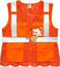 Lace-Mesh Safety Vest for Women & Men - Breathable, High Visibility Vest with Zipper & ANSI Class 2 Reflective Strips