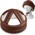 Woanger 1 Pcs Anti Fall Elder Head Safety Helmet for Adults Special Needs Thick Soft Protective Hat Adjustable Seniors Fall Prevention Head Protection Cap Elderly Helmet for Injury(Khaki)