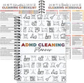 Adhd Cleaning Planner,Household Cleaning Planner, Daily, Weekly And Monthly House Cleaning Schedule And Checklist, Kitchen Bathroom Bedroom Specific Cleaning Schedules for Adults (white)