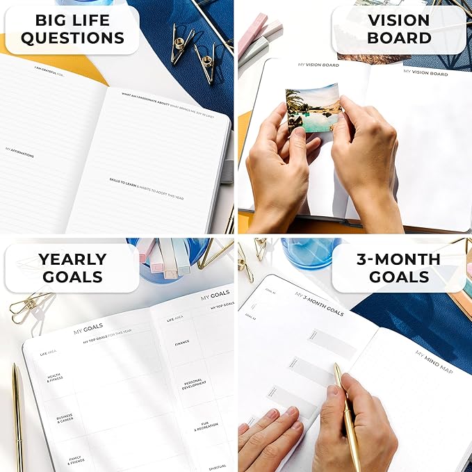 Clever Fox Planner Premium Edition – Undated Luxurious Weekly & Monthly Planner to Increase Productivity and Hit Your Goals – Organizer – Start Anytime, A5, Lasts 1 Year, Gray (Weekly)