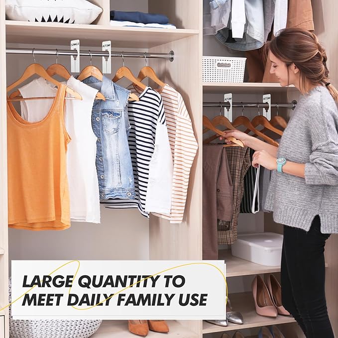 Blulu 100 Pack Closet Rack Dividers Rectangular with Marker Pen White Clothing Hanger Dividers Writable and Reusable for Sorting Clothing Size, Color