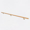 Handrails for Indoor Stairs,Deck,Slope,Modern Aluminum Handrail Set, Wall Mounted, with Zink-Alloy Brackets Aluminium Railing System,Rust Free. (Cherry Wood Grain, 17 FT-New)