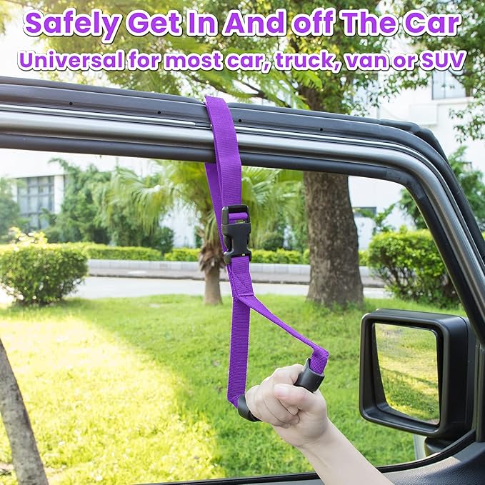 E-cowlboy Auto Cane Nylon Grip Portable Support Mobility Assist Device (Purple 2 Pack)