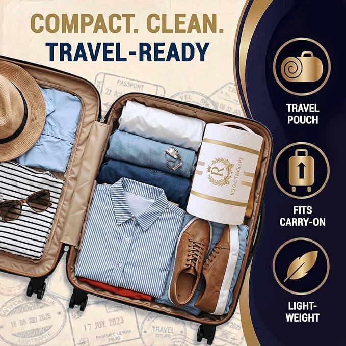 Royal Therapy Travel Memory Foam Cervical Pillow – Contour Pillow for Neck and Shoulder Pain