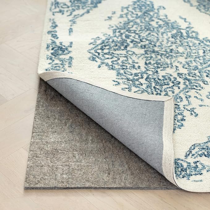 RUGPADUSA - Dual Surface - 2'x4' - 3/8" Thick - Felt + Rubber - Enhanced Non-Slip Rug Pad - Adds Comfort and Protection - for Hard Surface Floors