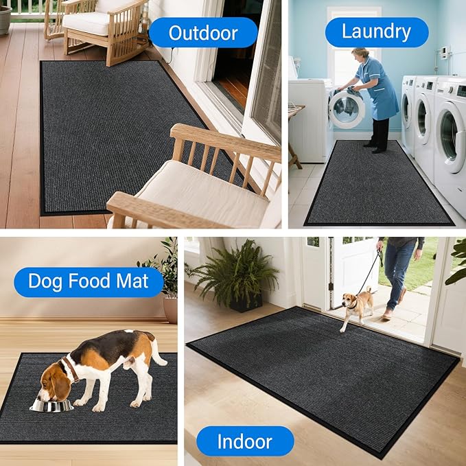 3' X 4' Durable Front Door Mat Indoor Outdoor Entrance, Commercial Door Floor Mat Heavy Duty Non-Slip Backing Entryway Doormats, Outdoor Mat for Home Entrance & Commercial High Traffic Area