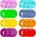 40 Pack Round Colorful Plastic Clothing Size Closet Rack Dividers Hangers, 8 Assorted Colors, Preprinted in 8 Sizes XXS, XS, S, M, L, XL, XXL, XXXL (Outer 3.5”, Inner Diameter 1.38”)