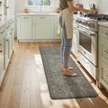 KIMODE Kitchen Mats Cushioned Anti Fatigue, Farmhouse Kitchen Runner Rugs, Grey/Green Rugs for Kitchen Floor, Kitchen Floor Mat Non Slip, Comfort Standing Mat for Laundry Office Sink Desk 24"x59"