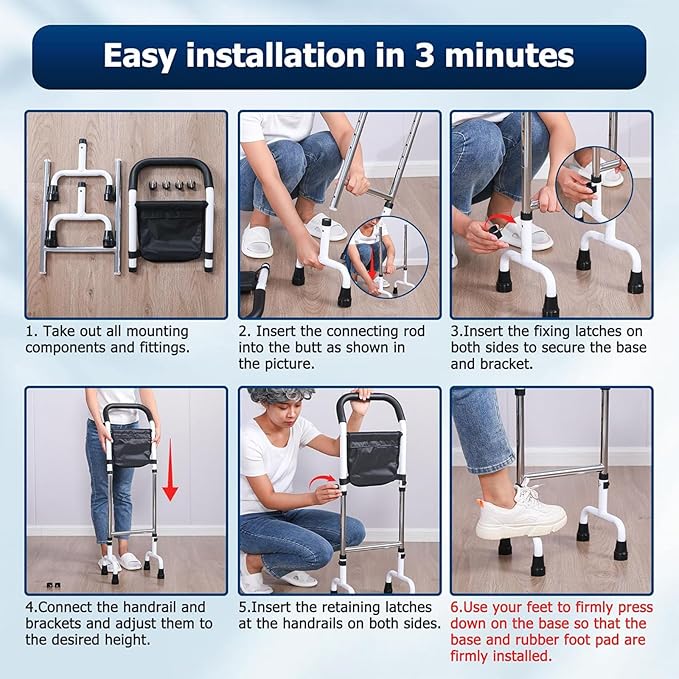 Stand Assist - Mobility Standing Aid Rail, Couch Stand Assist, Assistance Handle for People with Limited Mobility, for Couch, Chair, Bedside, Toilet.