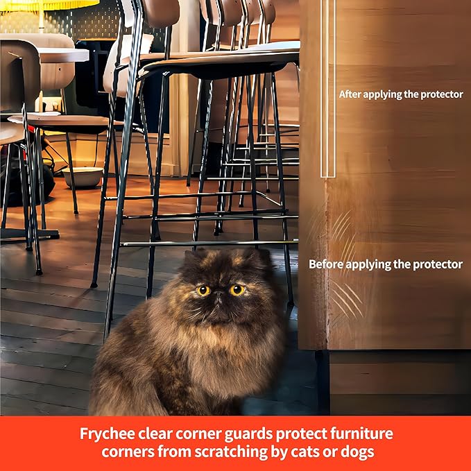 Clear Self-Adhesive Wall Corner Protectors-2 PCS of Corner Guards & Edge Protector for Baby, Furniture, Door, Tables, Cover Sharp Furniture, Easy to Install (3cmx150cm/1.18inx59.1in)