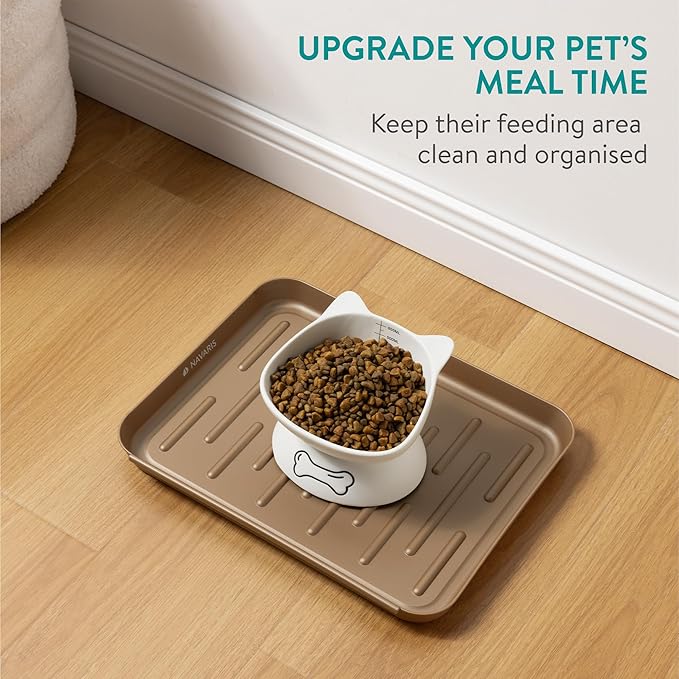 Navaris Set of 3 Shoe Drip Trays - Multi-Purpose Boot Tray for Rain Boots, Winter Boots, Sneakers - Indoor and Outdoor Use in All Seasons - Bronze, S