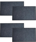 4 Pack Front Door Mat, 36"X24" Waterproof Indoor Outdoor Entrance Welcome Doormat Front Door Industrial Rug Ideal for Entrance，Patio, Muddy Shoe, Low Profile, Non-Slip, Easy to Clean — Grey