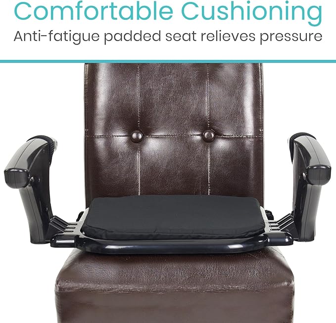 Vive Seat Lifter Chair Assist for Elderly & Adults - Patented Portable Sit to Stand Lift Device for Seniors - Stand Assist Aid & Support - Cushioned Transfer & Mobility Aid - Supports 250 pounds