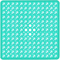 Square Shower Bathtub Mat Non Slip for Inside Shower Clear Green 21x21 Inch, Shower Stall Mats for Bathroom Floor, Soft Bath Mat for Tub with Big Suction Cups Drain Holes, Easy Washable Dry