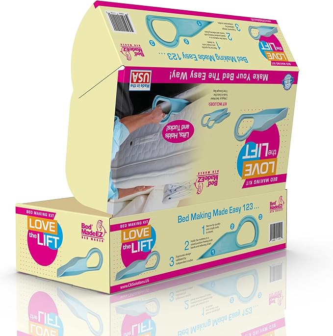2 Pack-The Original Bed Made EZ Made in USA Mattress Lifter Tool Helps Lift and Hold The Mattress