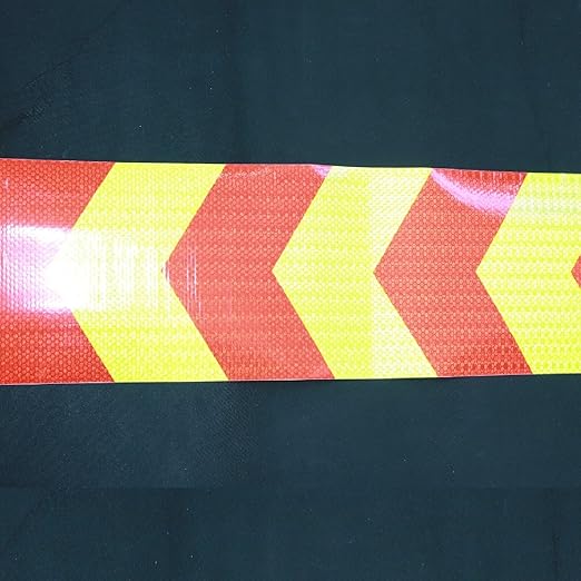Reflective Tape Outdoor Waterproof 8 inch X 66 feet, High Visibility Hazard Conspicuity Warning Safety Industrial Marking Tape
