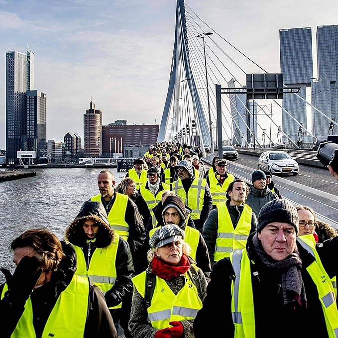 Safety Vests 20 Pack Bulk - Yellow Reflective High Visibility Construction ANSI Class 2 Work Vests for Men,Woman,Hi Vis Mesh and Neon Silver Strip
