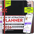 Deluxe 2026 Planner Weekly and Monthly | Law of Attraction Planner with Productivity App | 12-Month for Productivity, Gratitude & Goal Setting | Includes Foldable Vision Board, Gift Box & Stickers