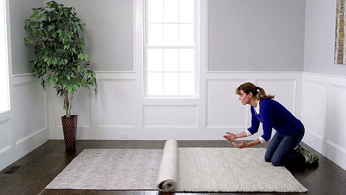 RUGPADUSA - Dual Surface - 3'x5' - 1/8" Thick - Felt + Rubber - Non-Slip Backing Rug Pad - Adds Low-Profile Comfort and Protection