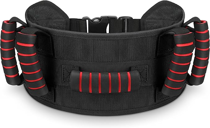 Gait Belt for Seniors with Handles, Gate Belts Medical for Elderly Physical Therapy Transfer Belt for Lifting Seniors,Patients,Disabled (Red)
