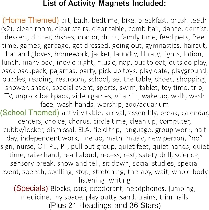 SchKIDules Deluxe Magnetic Visual Schedule & Reward Chart w/189 Colorful Magnets & Reversible 18” Folding Board for Daily Routines, Chores, Behavioral Supports, Kids Calendar, ADHD & Autism Icons