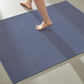 Large Bathroom Rugs Non Slip Washable Bath Rugs Super Absorbent Bathroom Rug Thin Quick Dry Low Pile Bath Mats, Denim Blue 36"x48"