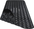 Extra Long Black Bathtub Mat Non Slip, Soft Bath Mat for Tub 40 x 16 Inch Full Size, Bath Tub Shower Mats for Bathroom Floor with Big Suction Cups and Drain Holes, Easy Washable, BPA Free