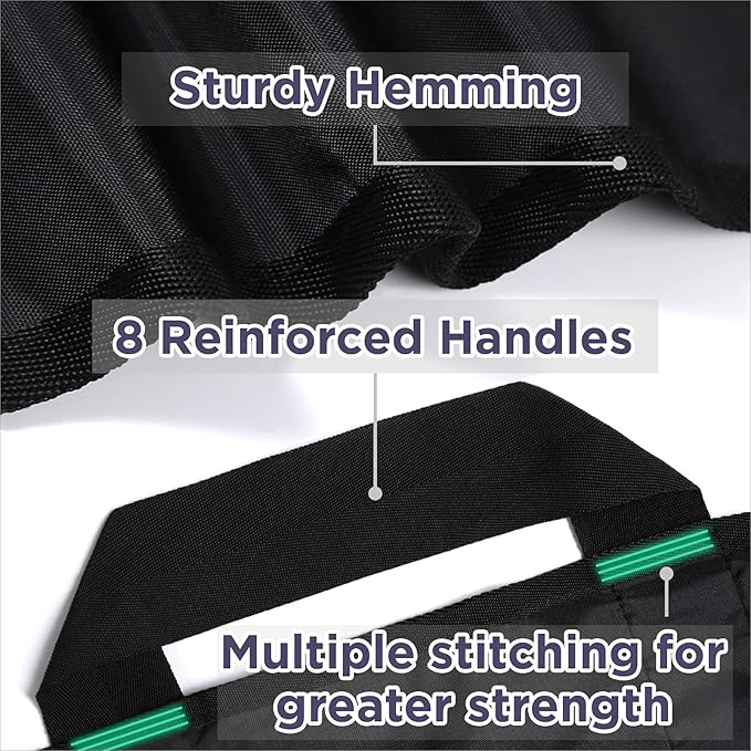 Positioning Bed Pad with Reinforced Handles 43" x 36" Patient Transfer Sheet Aid Assistant for Body Lifting, Turning, Repositioning, for Elderly, Incontinence, Caregiver, Black