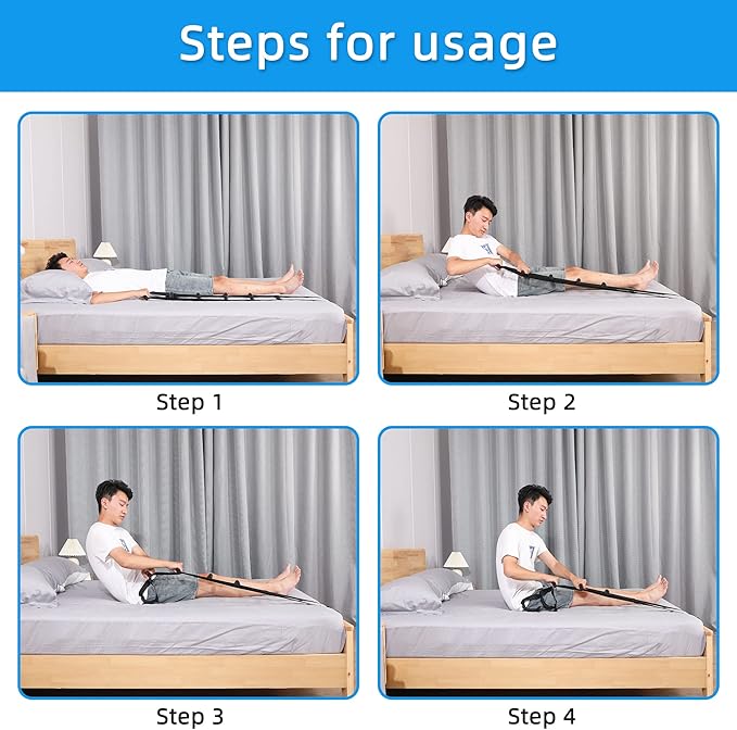 JFMkaer Bed Ladder Assist, Adjustable Bed Ladder Straps with Handles, 6 Handle Bed Ladder Straps Pull Up Assist Device for Elderly Patient Safety and Stability