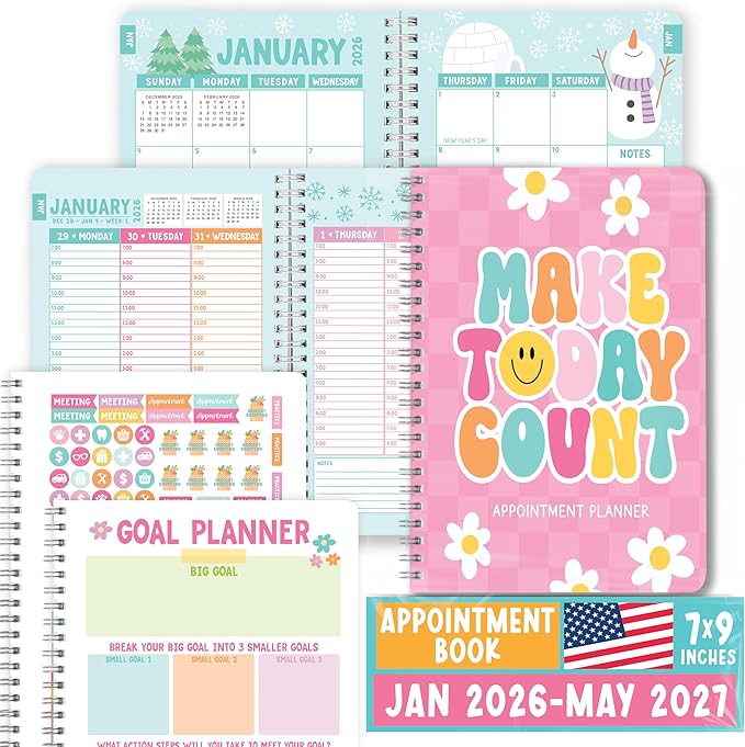 Hourly Appointment Book 2026-2027 - Appt Book 2026, Hourly Daily Weekly Monthly 2026 Appointment Planner, Schedule Planner, Scheduling Books, Appointments Calendar Home Office Business