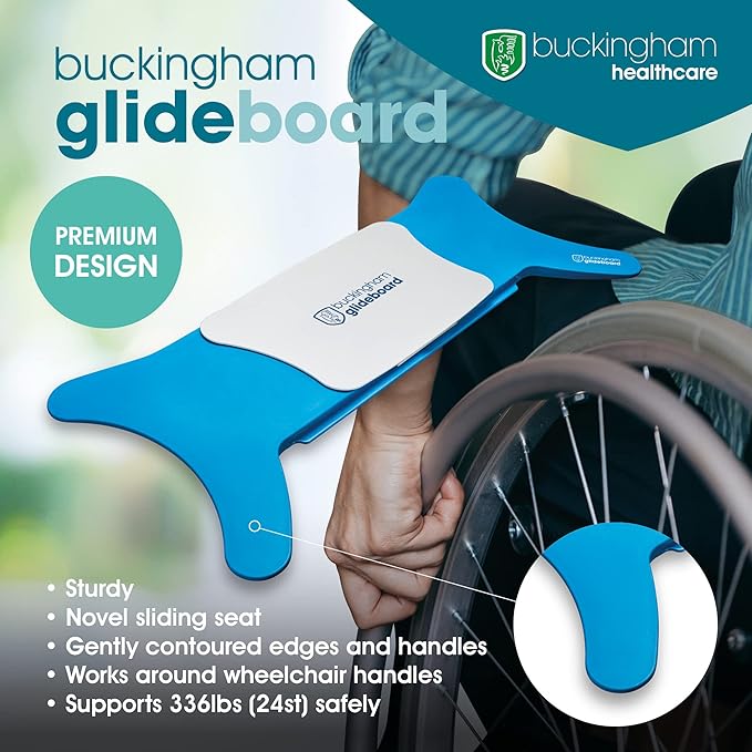 Buckingham Glideboard Transfer Board Wheelchair Accessories Mobility Aids Wheelchair Transfer Seat Disability Aids for Elderly and Disabled Mobility Aids for The Home Bath Board Furniture Transfers