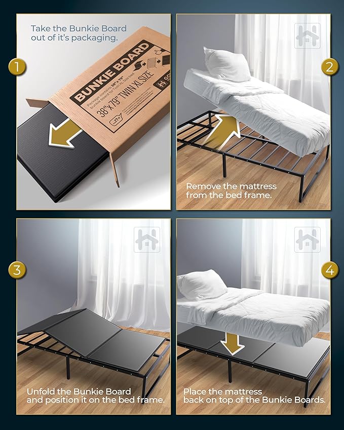 Premium 10mm Twin XL Size Bunkie Board (38" x 79") – Slim Low-Profile Mattress Support – Quiet, Moisture-Resistant, Lightweight Bed Board for Platform & Slatted Frames